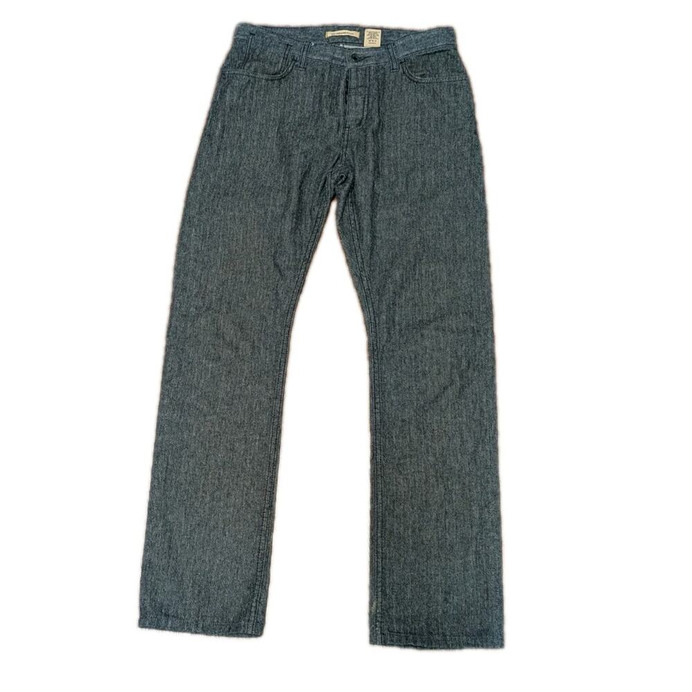 John Varvatos Pants Men’s Sz 30x30 Herringbone Cotton Stretch Flat Front Slim